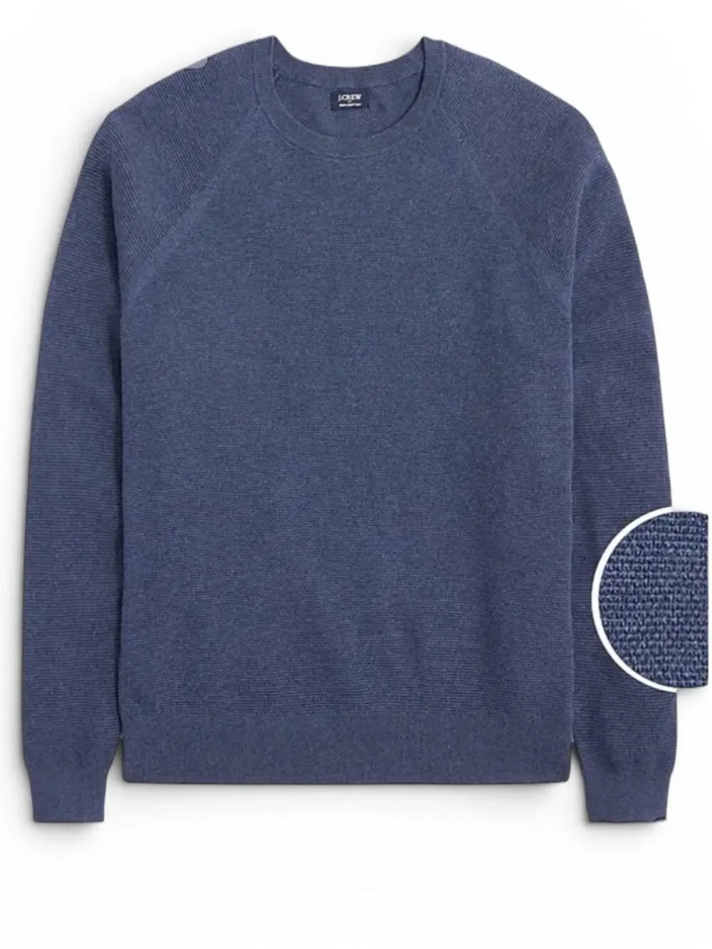 J.Crew Textured Cotton Crewneck Sweater Heather Navy NWT Size XXL Knit Pullover
